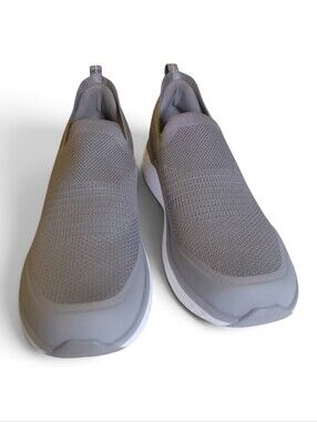Aetrex Men's Gray and White Athletic Sneakers